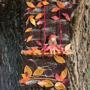 Podzimní víla 40x22 cm