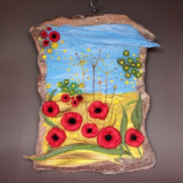 Máky v poli 52x37 cm